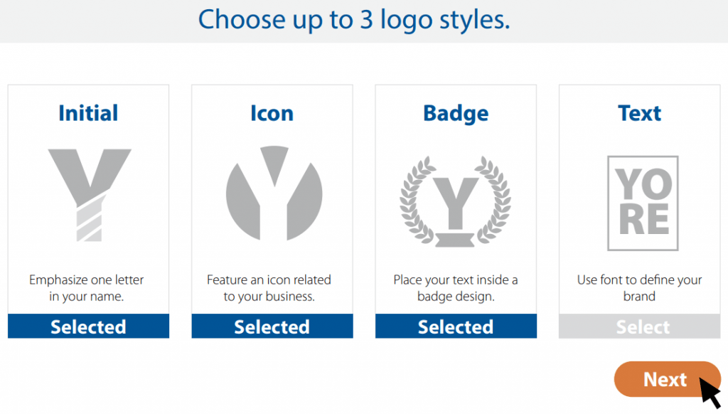 logo style selection
